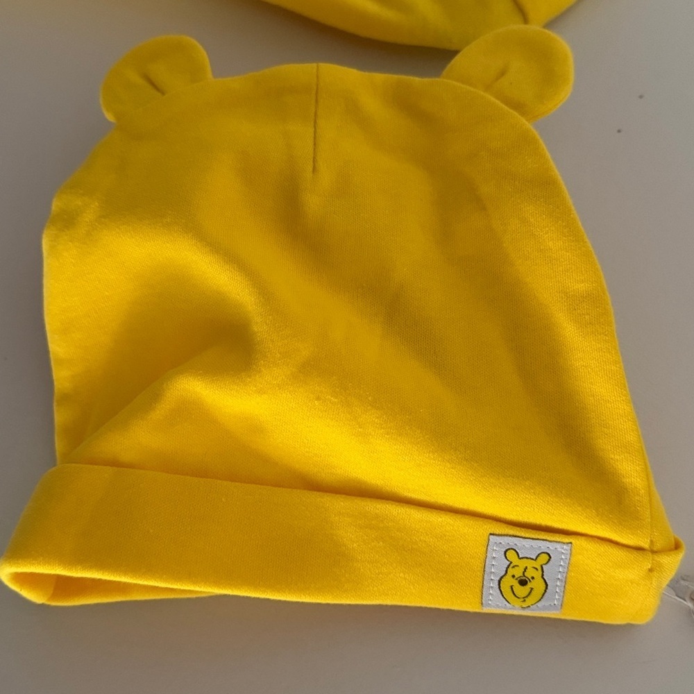 Disney Yellow Winnie the Pooh One-Piece with Hat - Picture 4 of 6